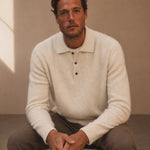 Sorrento Wool Polo Sweater — Beige, banana_republic product shot
