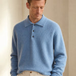 Sorrento Wool Polo Sweater — Blue, banana_republic product shot