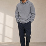 The Men's Classic Hooded Knit — Gray, banana_republic product shot