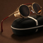 Tubarão Polarized Aviators — Gold, br_espresso product shot