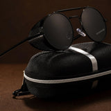 Tubarão Polarized Aviators — Pitch Black, br_espresso product shot