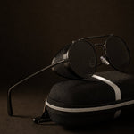 Tubarão Polarized Aviators — Pitch Black, br_espresso product shot