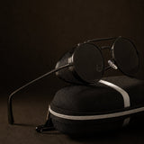 Tubarão Polarized Aviators — Pitch Black, br_espresso product shot