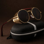 Tubarão Polarized Aviators — Gold, br_espresso product shot