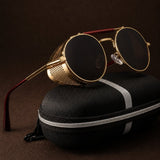 Tubarão Polarized Aviators — Gold, br_espresso product shot