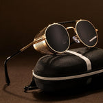 Tubarão Polarized Aviators — Gold Gray, br_espresso product shot