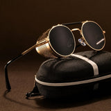 Tubarão Polarized Aviators — Gold Gray, br_espresso product shot