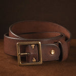 Vintage Cowhide Belt — Brown, br_espresso product shot
