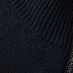 Warwick Zip Cardigan — Navy, br_espresso product shot