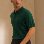 York Old Money Polo — Dark Green, banana_republic product shot