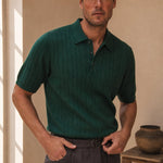 York Old Money Polo — Dark Green, banana_republic product shot