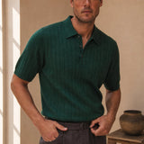 York Old Money Polo — Dark Green, banana_republic product shot